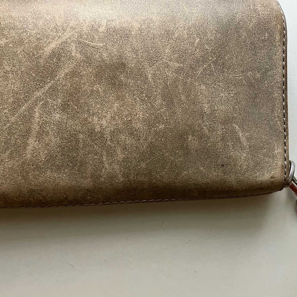 Hammitt Taupe Leather Wristlet with Silver Studs - Picture 3 of 4